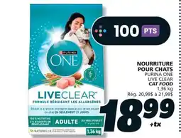 IGA PURINA ONE LIVE CLEAR CAT FOOD offer