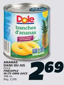 IGA DOLE PINEAPPLE IN ITS OWN JUICE offer