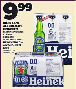 Provigo BIÈRE SANS ALCOOL 0,0 % HEINEKEN | HEINEKEN 0.0% ALCOHOL FREE BEER offer