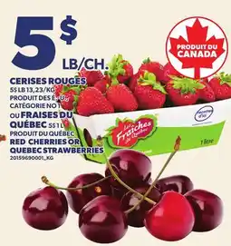 Provigo CERISES ROUGES OU FRAISES DU QUÉBEC | RED CHERRIES OR QUEBEC STRAWBERRIES offer