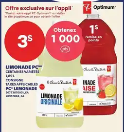 Provigo LIMONADE PCMD | PC LEMONADE offer