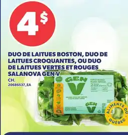 Provigo DUO DE LAITUES BOSTON, DUO DE LAITUES CROQUANTES, OU DUO DE LAITUES VERTES ET ROUGES SALANOVA GEN V offer