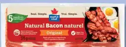 IGA MAPLE LEAF PRECOOKED BACON OR BACON offer