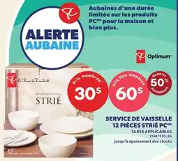 Provigo SERVICE DE VAISSELLE 12 PIÈCES STRIÉ PC offer