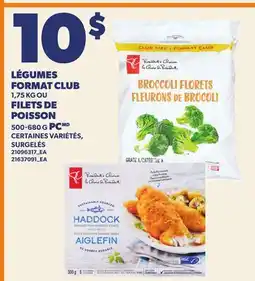 Provigo LÉGUMES FORMAT CLUB, 1,75 KG OU FILETS DE POISSON, 500-680 G PC offer