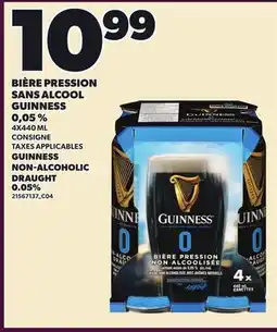 Provigo BIÈRE PRESSION SANS ALCOOL GUINNESS 0,05 % | GUINNESS NON-ALCOHOLIC DRAUGHT 0.05% offer