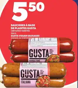 Provigo SAUCISSES À BASE DE PLANTES GUSTA | GUSTA VEGAN SAUSAGES offer