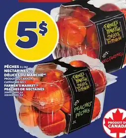 Provigo PÊCHES, 3 L OU NECTARINES, 2 L DÉLICES DU MARCHÉ | FARMER'S MARKET PEACHES OR NECTAINES offer