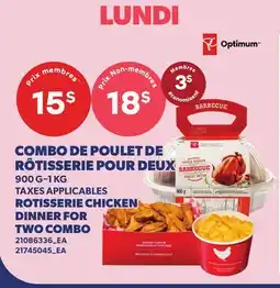 Provigo COMBO DE POULET DE RÔTISSERIE POUR DEUX | ROTISSERIE CHICKEN DINNER FOR TWO COMBO, 900 G–1 KG offer