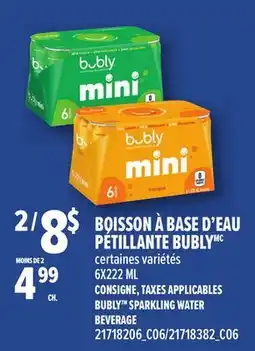 Provigo BOISSON À BASE D'EAU PÉTILLANTE BUBLY | BUBLYTM SPARKLING WATER BEVERAGE offer