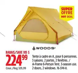 Canadian Tire A-Frame 6-Person Tent offer