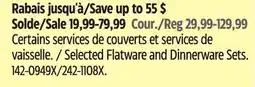 Canadian Tire Selected Flatware and Dinnerware Set offer
