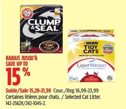 Canadian Tire Certaines litières pour chats offer