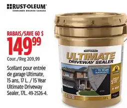 Canadian Tire RUST-OLEUM 15 Year Ultimate Driveway Sealer, 17L offer