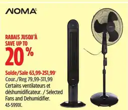 Canadian Tire Selected Fans and Dehumidifier offer
