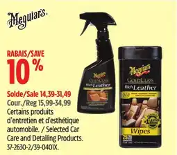 Canadian Tire Selected Meguiars Car Care and Detailing Products offer