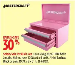 Canadian Tire Mastercraft Mini Toolbox offer