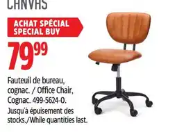 Canadian Tire Canvas Office Chair, Cognac offer