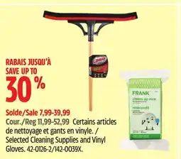 Canadian Tire Selected Cleaning Supplies and Vinyl Gloves offer