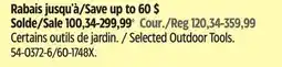 Canadian Tire Selected Outdoor Tools offer