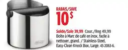 Canadian Tire Stainless-Steel, Easy-Clean Knock Box, Large offer