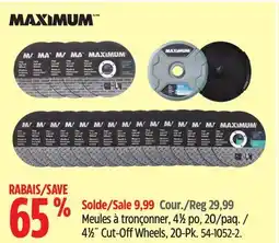 Canadian Tire Maximum 4 1⁄2˝ Cut-Off Wheels offer