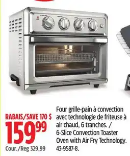 Canadian Tire 6-Slice Convection Toaster Oven with Air Fry Technology offer
