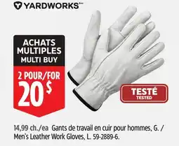 Canadian Tire Men's Leather Work Gloves, L offer