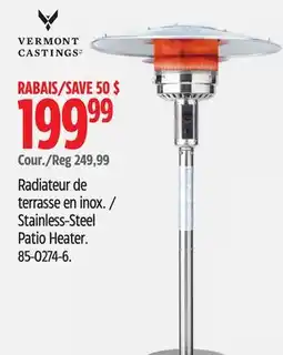 Canadian Tire Vermont Castings Stainless-Steel Patio Heater offer