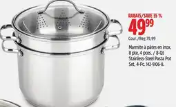 Canadian Tire Master Chef 8-Qt Stainless-Steel Pasta Pot Set, 4-Pc offer