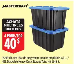 Canadian Tire Mastercraft 45L Stackable Heavy-Duty Storage Tote offer