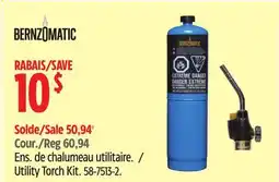 Canadian Tire Bernzomatic Utility Torch Kit offer