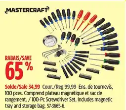 Canadian Tire 100-Pc Screwdriver Set offer