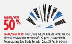Canadian Tire Mastercraft Reciprocating Saw Blade Set with Case offer