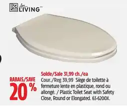 Canadian Tire Plastic Toilet Seat with Safety Close, Round or Elongated offer