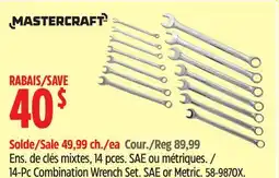 Canadian Tire Mastercraft 14-Pc Combination Wrench Set offer