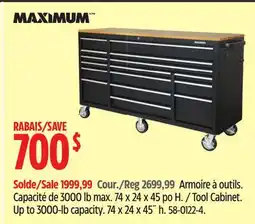 Canadian Tire Tool Cabinet. Up to 3000-lb capacity offer