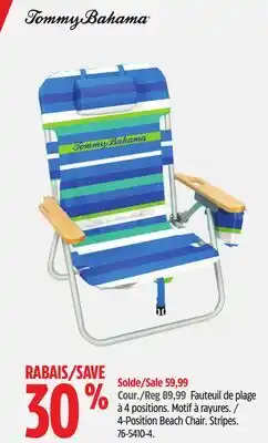 Canadian Tire Tommy Bahama 4-Position Beach Chair offer