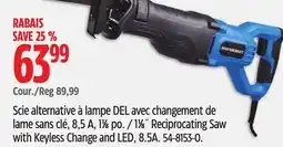 Canadian Tire 1 1⁄8˝ Reciprocating Saw with Keyless Change and LED, 8.5A offer
