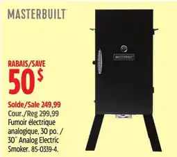 Canadian Tire MASTERBUILT 30˝ Analog Electric Smoker offer