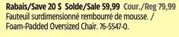 Canadian Tire Foam-Padded Oversized Chair offer