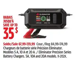 Canadian Tire Motomaster Eliminator Precision Series Battery Chargers offer
