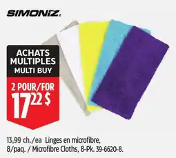 Canadian Tire SIMONIZ Microfibre Cloths offer