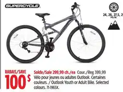 Canadian Tire Supercycle Outlook Youth or Adult Bike offer