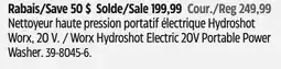 Canadian Tire Worx Hydroshot Electric 20V Portable Power Washer offer