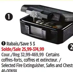 Canadian Tire Selected Garrison Fire Extinguisher, Safes and Chests offer