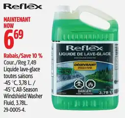 Canadian Tire Reflex -45°C All-Season Windshield Washer Fluid offer