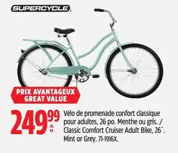 Canadian Tire Supercycle Classic Comfort Cruiser Adult Bike, 26˝. Mint or Grey offer
