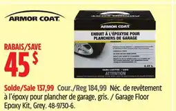 Canadian Tire ARMOR COAT Garage Floor Epoxy Kit, Grey offer