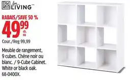 Canadian Tire 9-Cube Cabinet. White or black oak offer